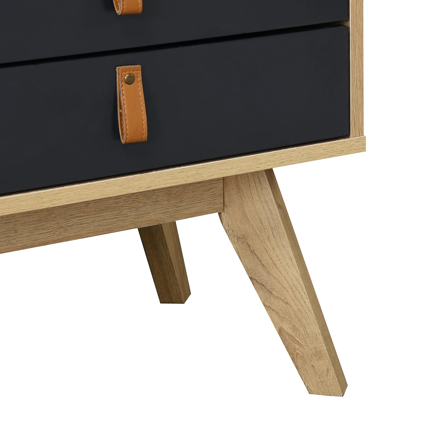 Tallis Two Tone Bedside Table with 2 drawers