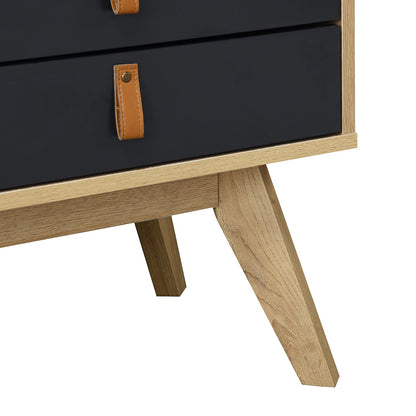 Tallis Two Tone Bedside Table with 2 drawers