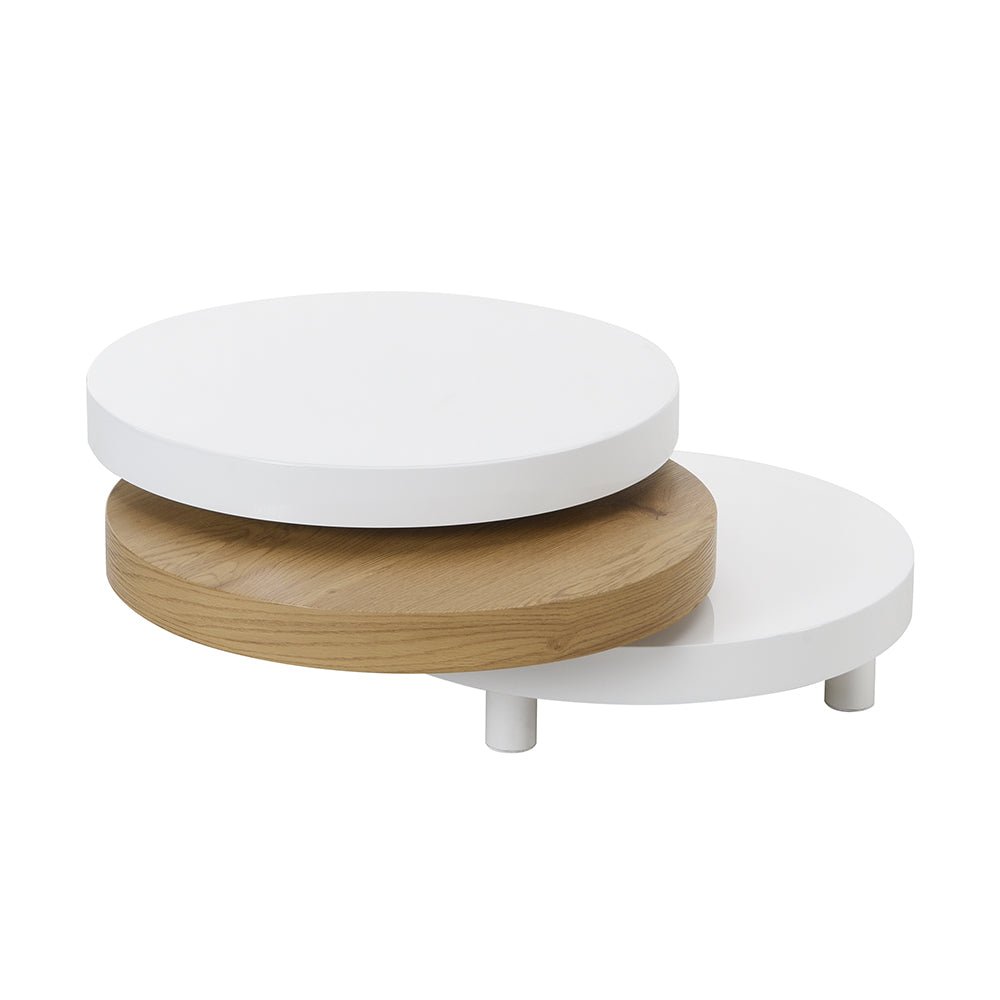 Gomboc 3 Tier High Gloss Rotating Coffee Table