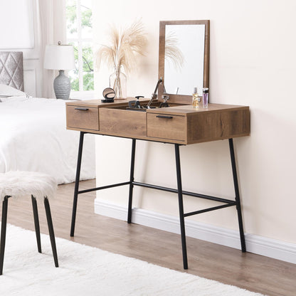 Selwyn Oak Effect Console Dressing Table