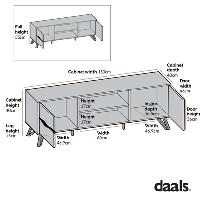 Weston Oak Effect Wide TV Unit