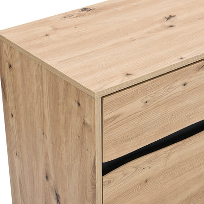 Weston Oak Effect 3 Door 3 Drawer Large Sideboard