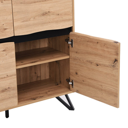 Weston Oak Effect 4 door Cabinet