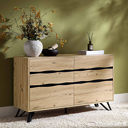 Weston Oak Effect 6 Drawer Chest of Drawers