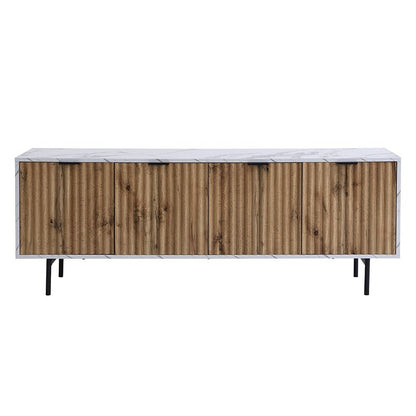 Aspen Oak and Marble Effect 150cm Wide TV Unit
