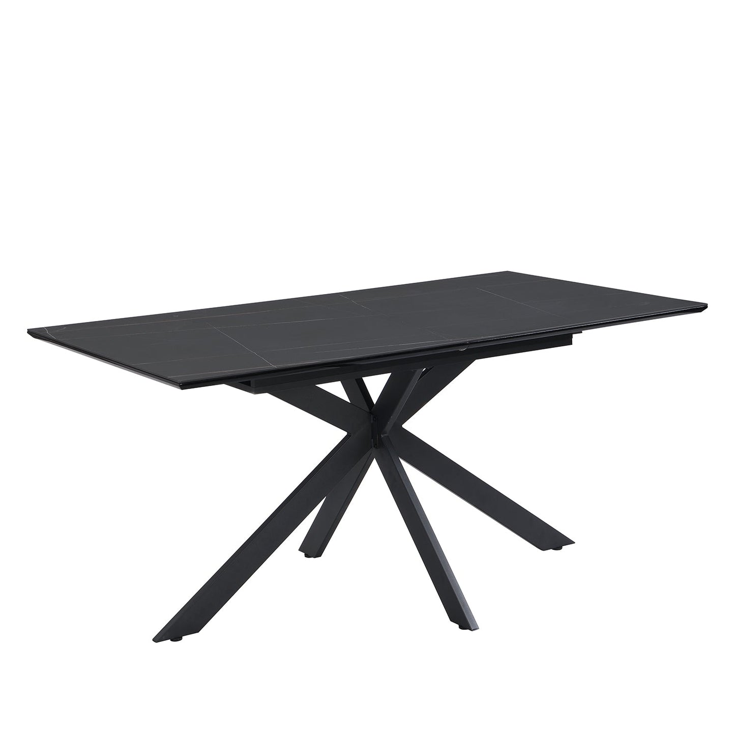 Varden Black Ceramic Extending Dining Table