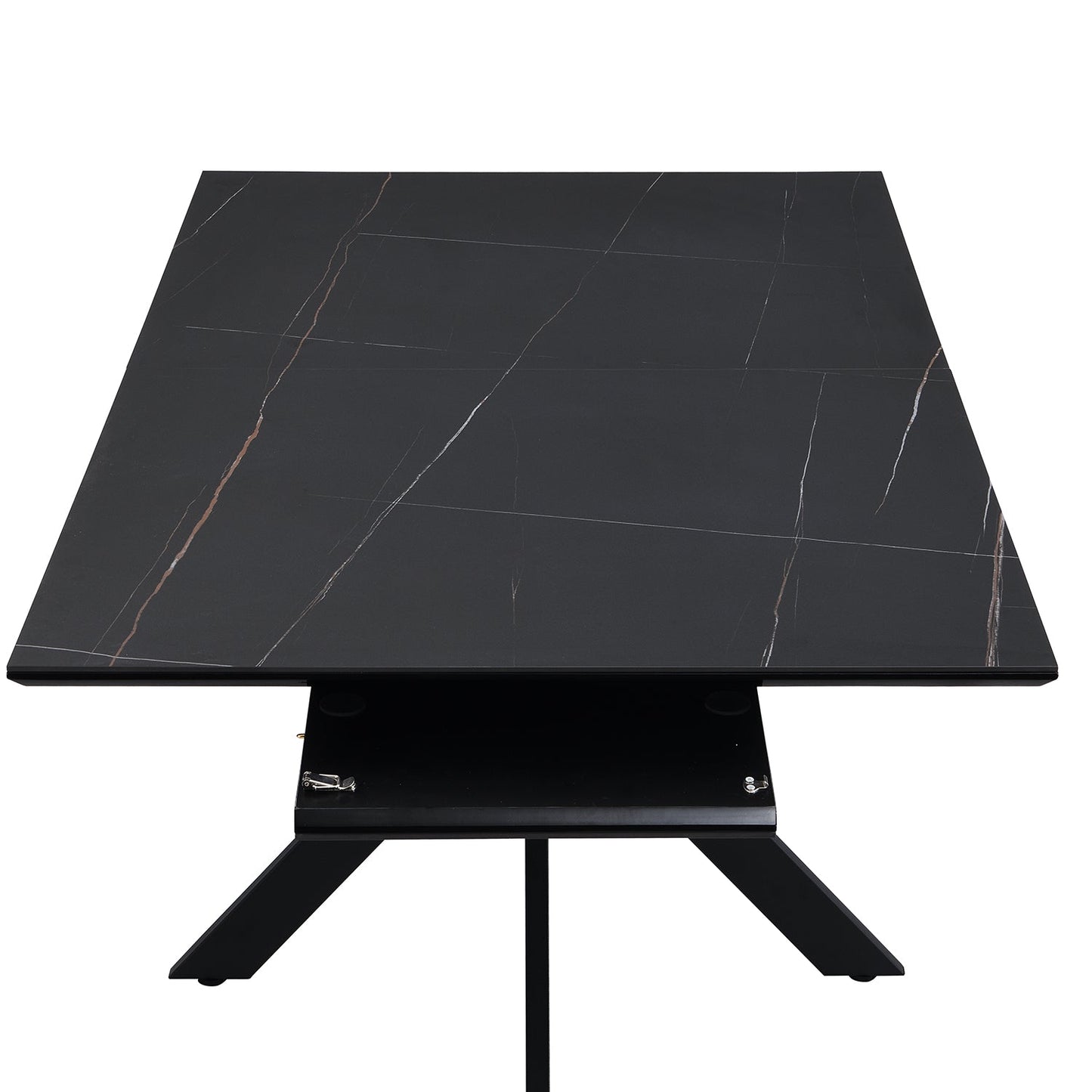 Varden Black Ceramic Extending Dining Table