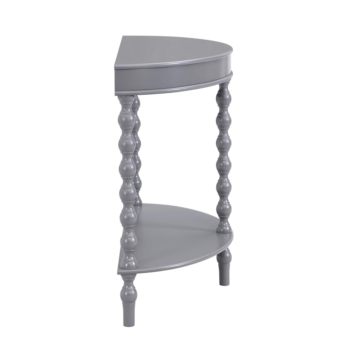 Aldwinke Dark Grey Bobbin Demilune Console Table