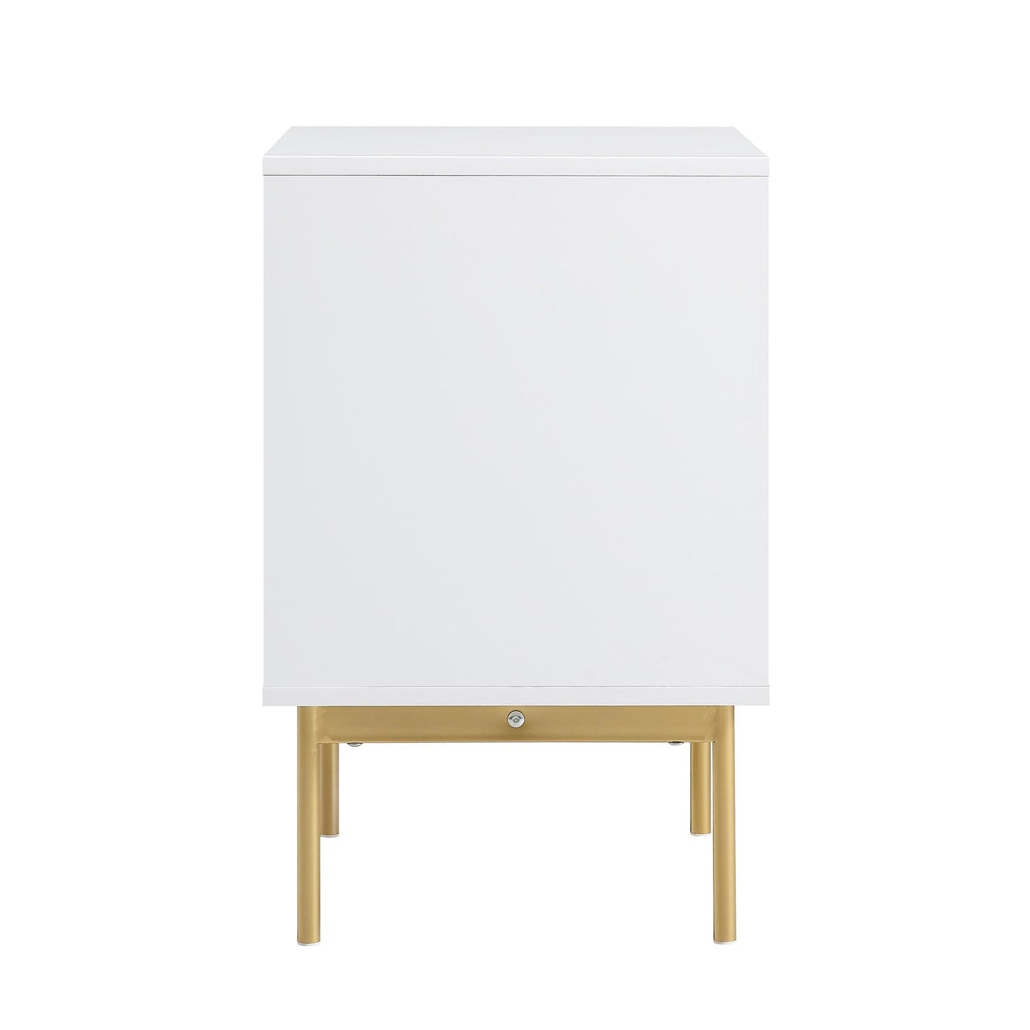 Richmond Ridged 2 Drawer Bedside Table, Matte White