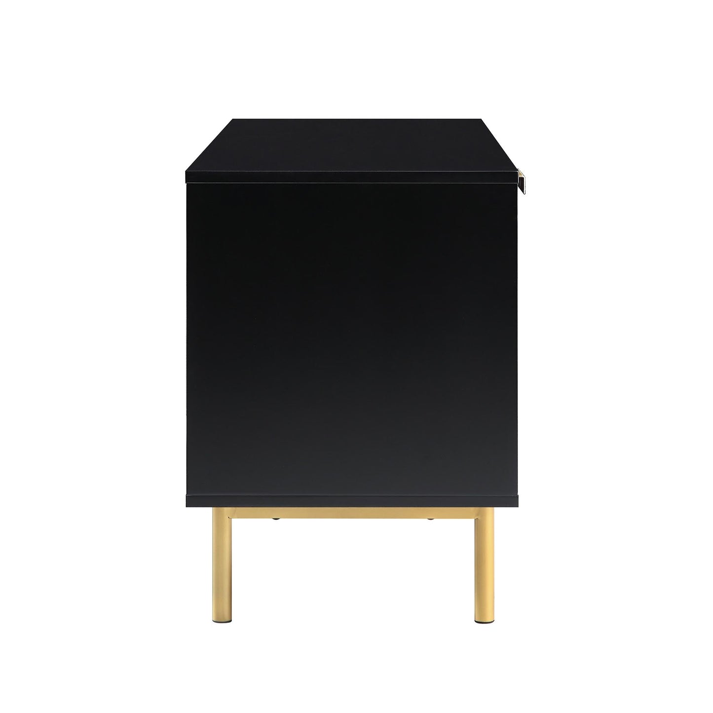 Richmond Ridged 120cm Wide TV Media Unit, Matte Black