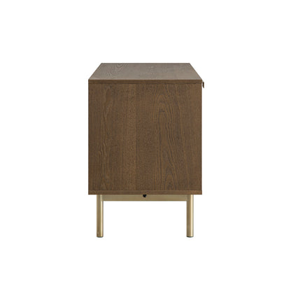 Richmond Ridged 120cm Wide TV Media Unit, Dark Ash