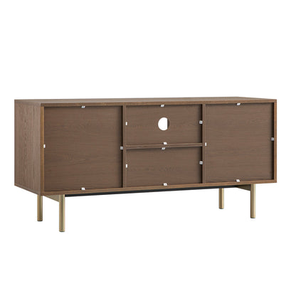 Richmond Ridged 120cm Wide TV Media Unit, Dark Ash