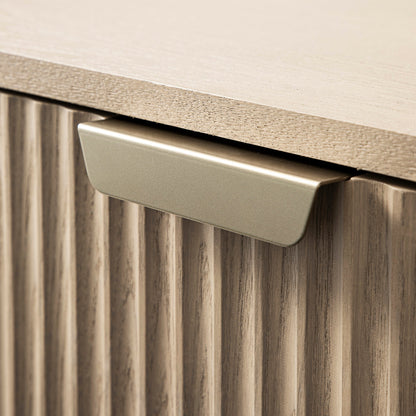 Richmond Ridged 120cm Wide TV Media Unit, Light Ash