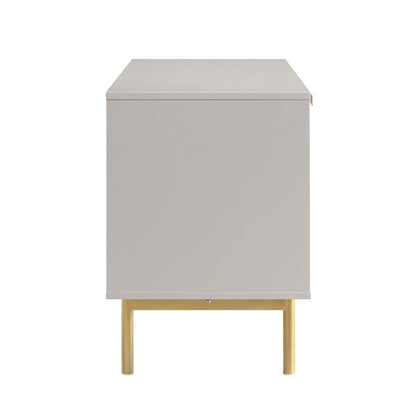 Richmond Ridged 120cm Wide TV Media Unit, Matte Taupe