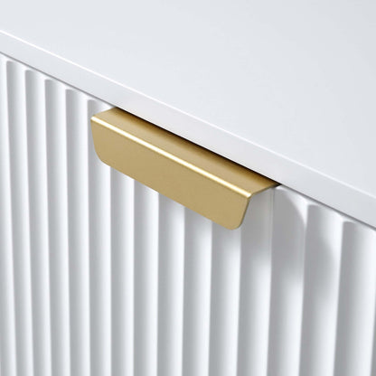 Richmond Ridged 120cm Wide TV Media Unit, Matte White