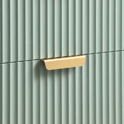 Richmond Ridged Wide Chest of 6 Drawers, Matte Sage Green