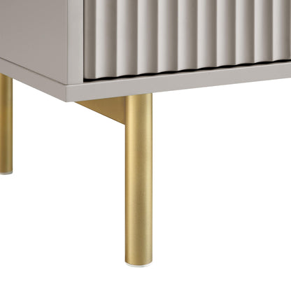 Richmond Ridged Wide Chest of 6 Drawers, Matte Taupe