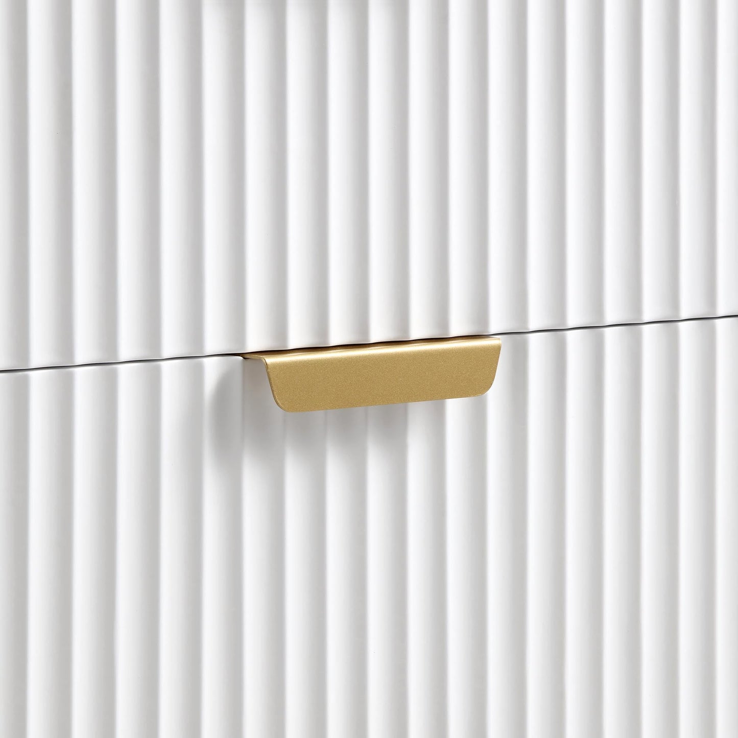 Richmond Ridged Wide Chest of 6 Drawers, Matte White