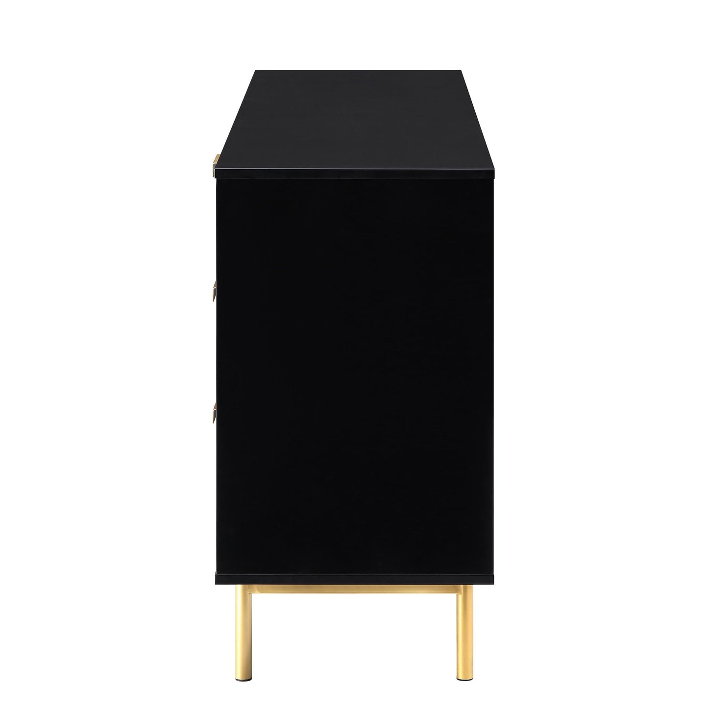 Richmond Ridged Large Sideboard, Matte Black
