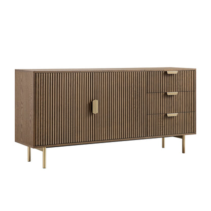 Richmond Ridged Large Sideboard, Dark Ash