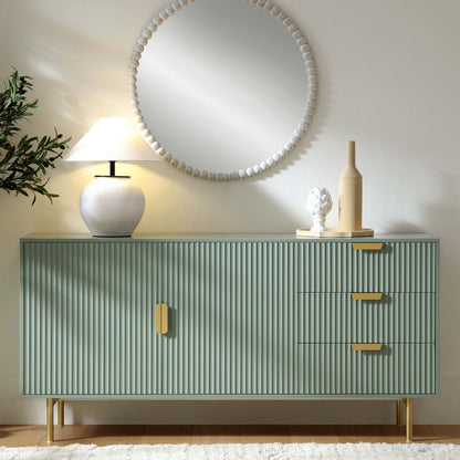 Richmond Ridged Large Sideboard, Matte Sage Green