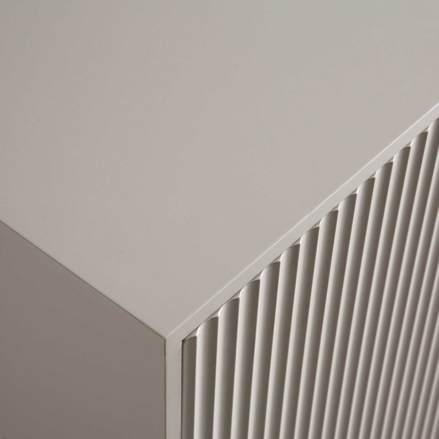 Richmond Ridged Large Sideboard, Matte Taupe