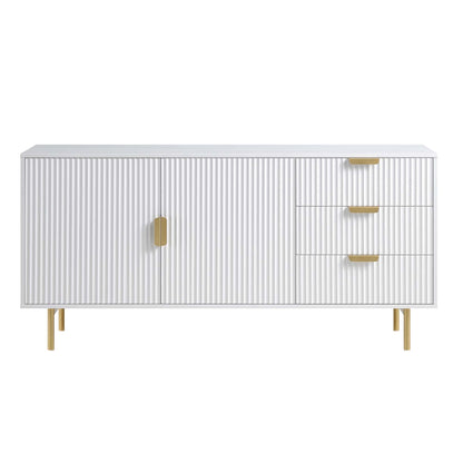 Richmond Ridged Large Sideboard, Matte White