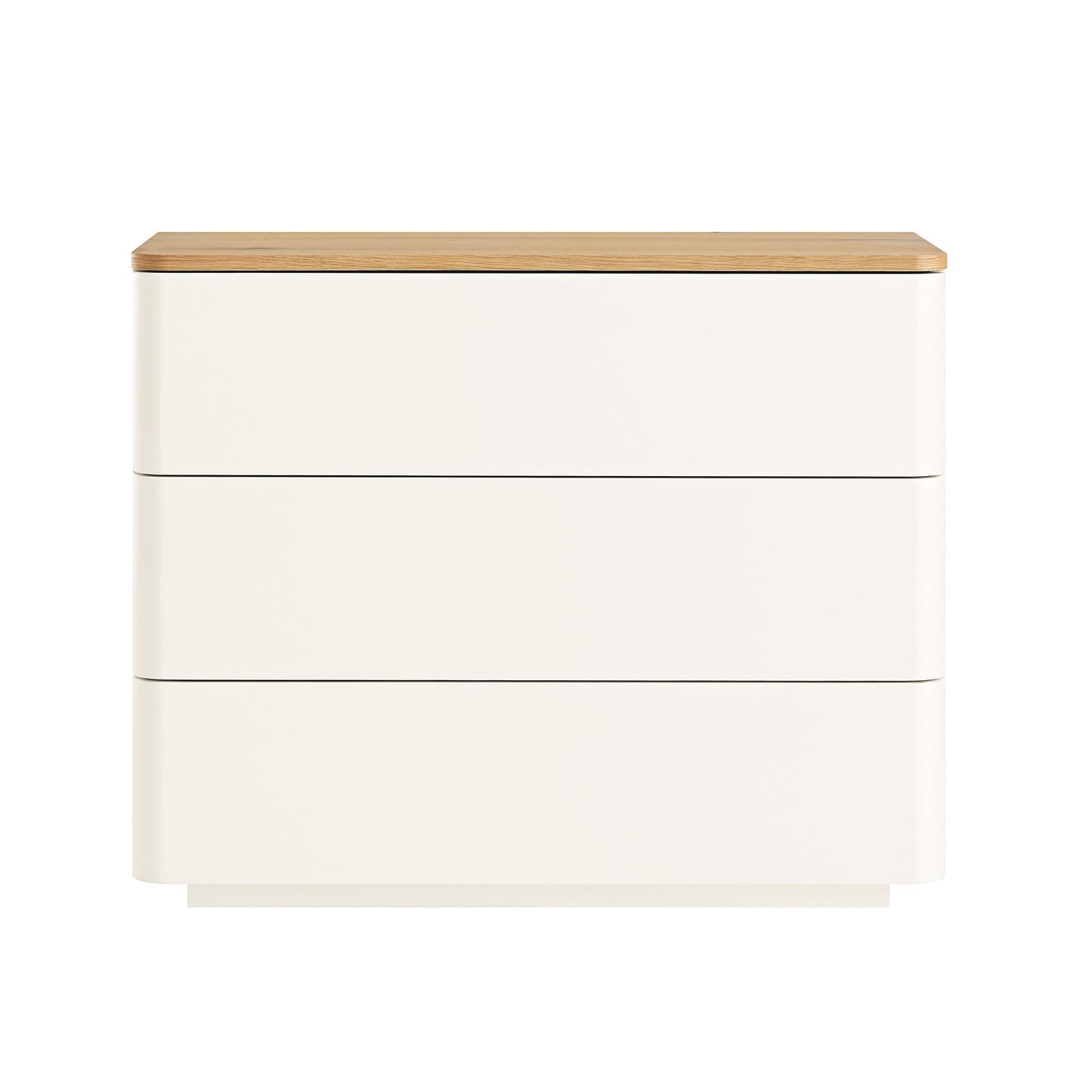 Agnes Curved Edge Chest of 3 Drawers, White
