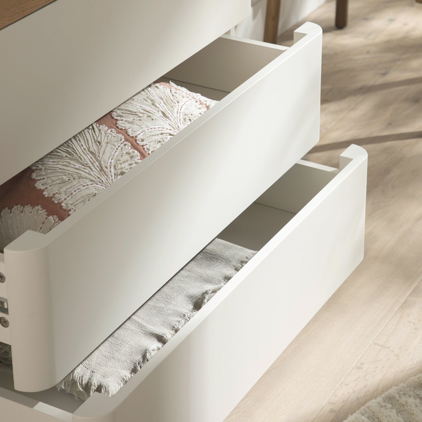 Agnes Curved Edge Chest of 3 Drawers, White