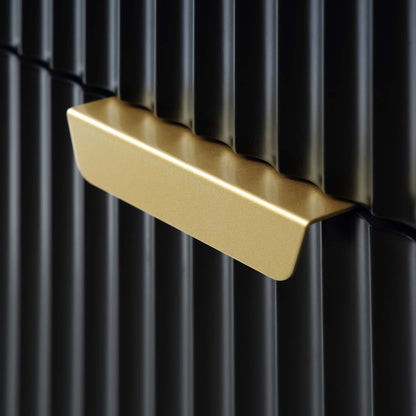 Richmond Ridged Chest of 5 Drawers, Matte Black