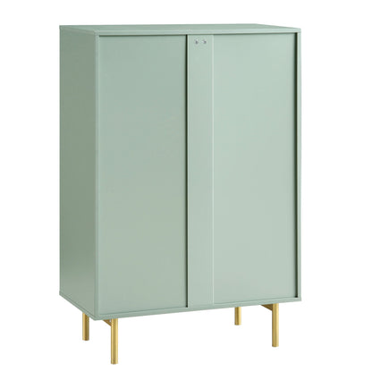 Richmond Ridged Chest of 5 Drawers, Matte Sage Green