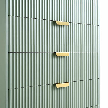 Richmond Ridged Chest of 5 Drawers, Matte Sage Green
