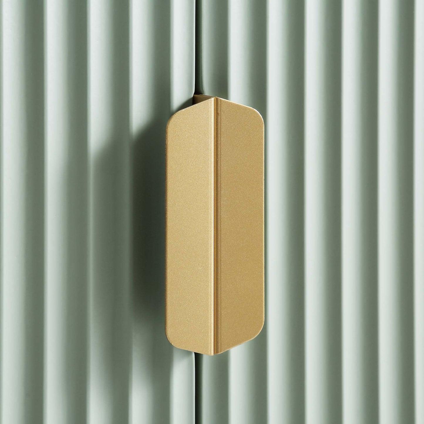 Richmond Ridged Double Wardrobe with Drawer, Matte Sage Green