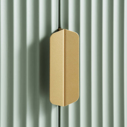 Richmond Ridged Double Wardrobe with Drawer, Matte Sage Green