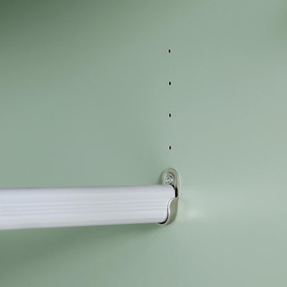 Richmond Ridged Double Wardrobe with Drawer, Matte Sage Green