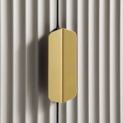 Richmond Ridged Double Wardrobe with Drawer, Matte Taupe