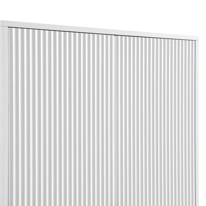 Richmond Ridged Double Wardrobe with Drawer, Matte White