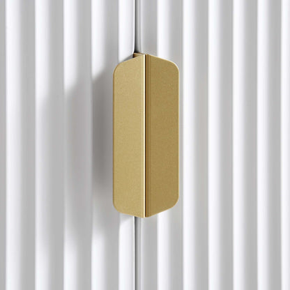 Richmond Ridged Double Wardrobe with Drawer, Matte White