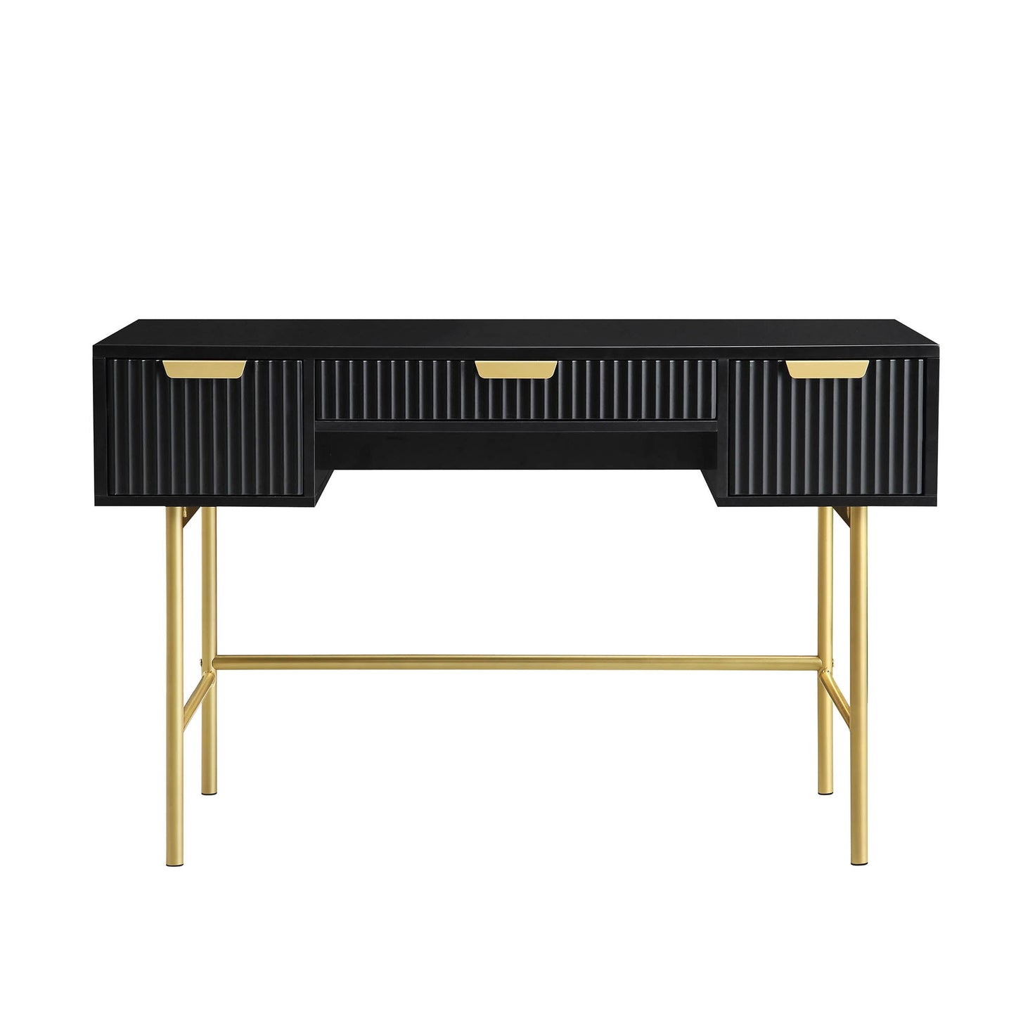 Richmond Ridged Dressing Table, Matte Black