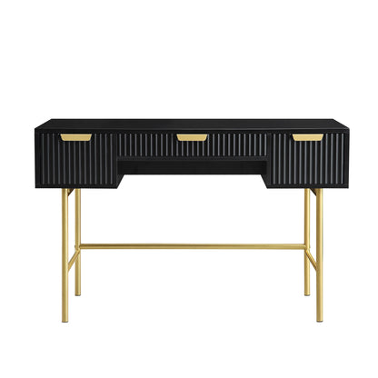 Richmond Ridged Dressing Table, Matte Black