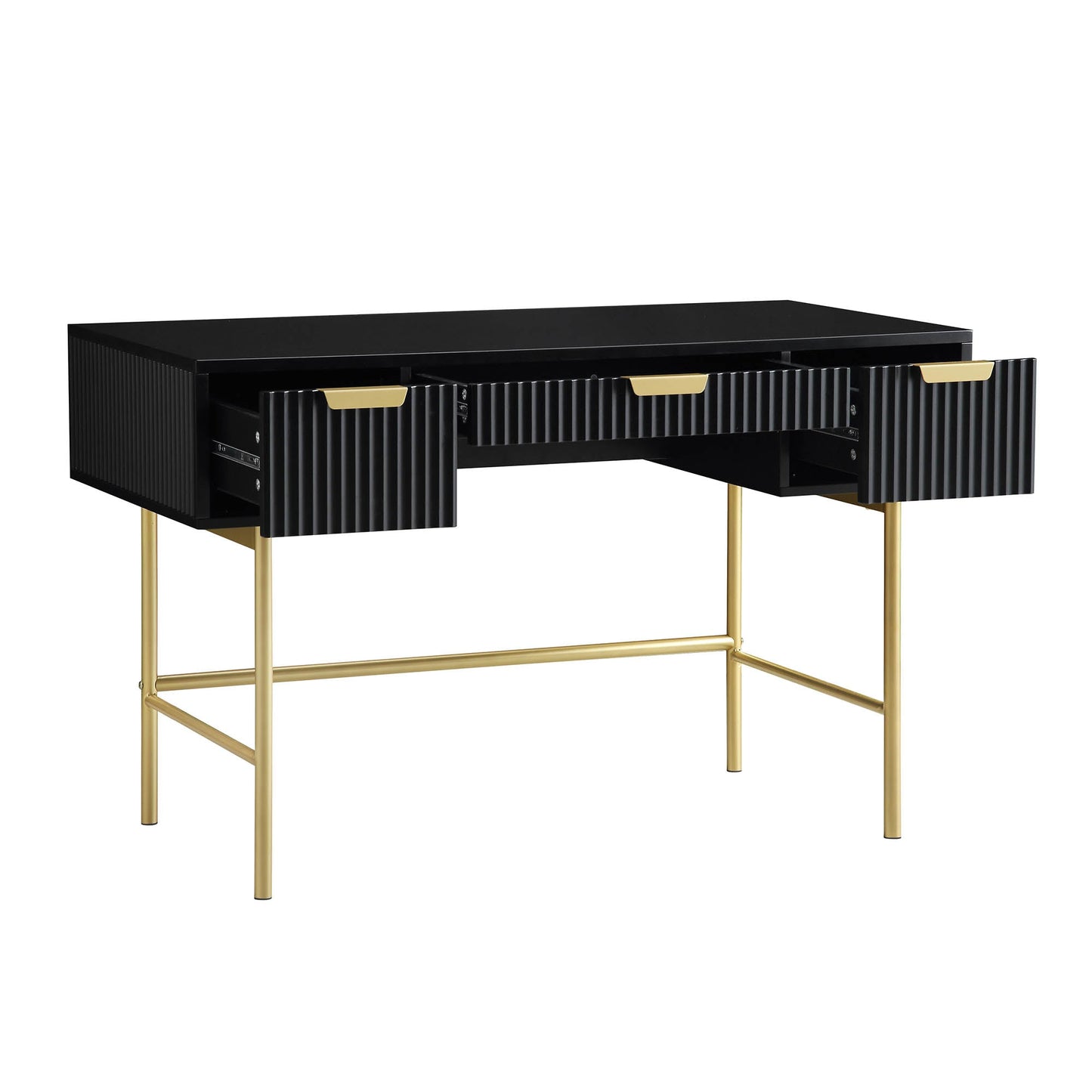 Richmond Ridged Dressing Table, Matte Black