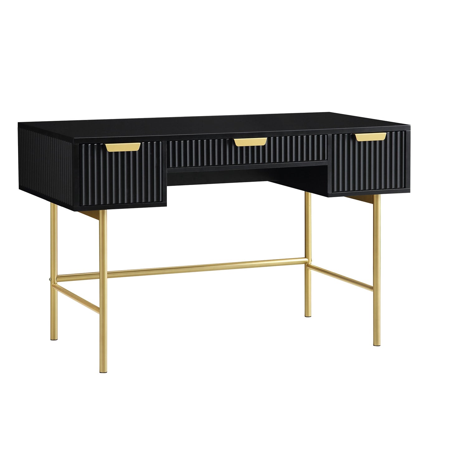 Richmond Ridged Dressing Table, Matte Black