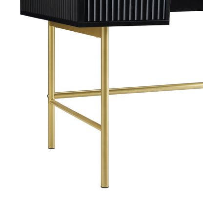 Richmond Ridged Dressing Table, Matte Black