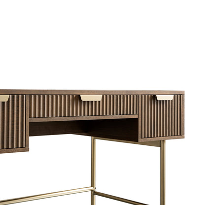 Richmond Ridged Dressing Table, Dark Ash