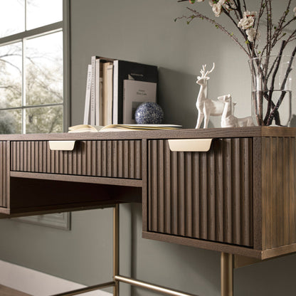 Richmond Ridged Dressing Table, Dark Ash