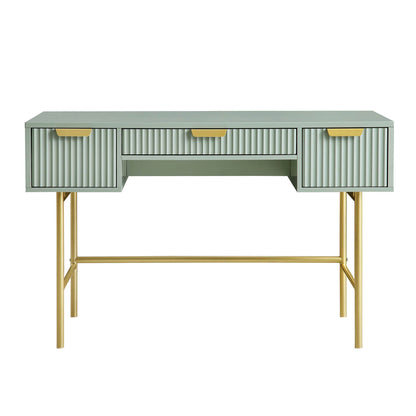 Richmond Ridged Dressing Table, Matte Sage Green