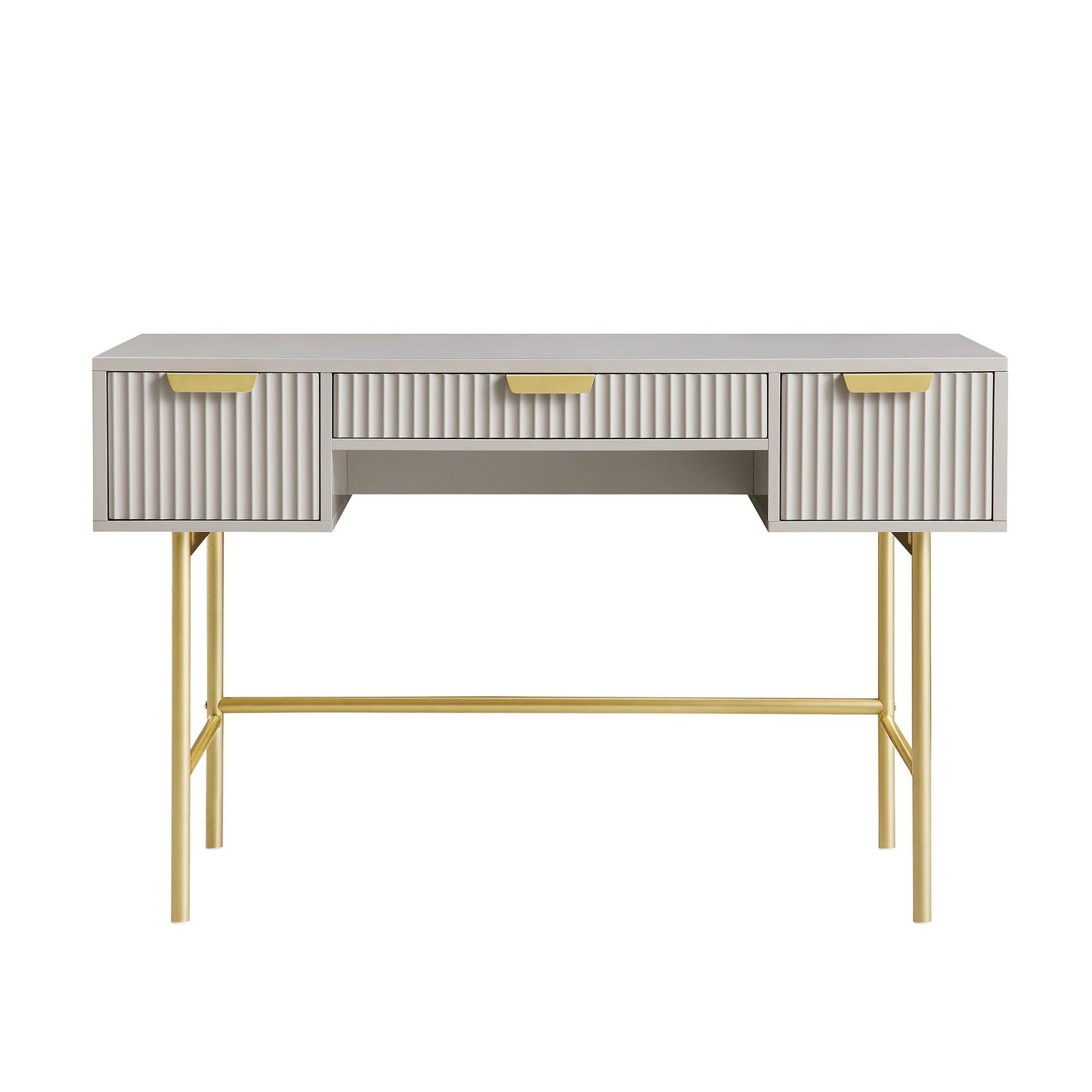 Richmond Ridged Dressing Table, Matte Taupe