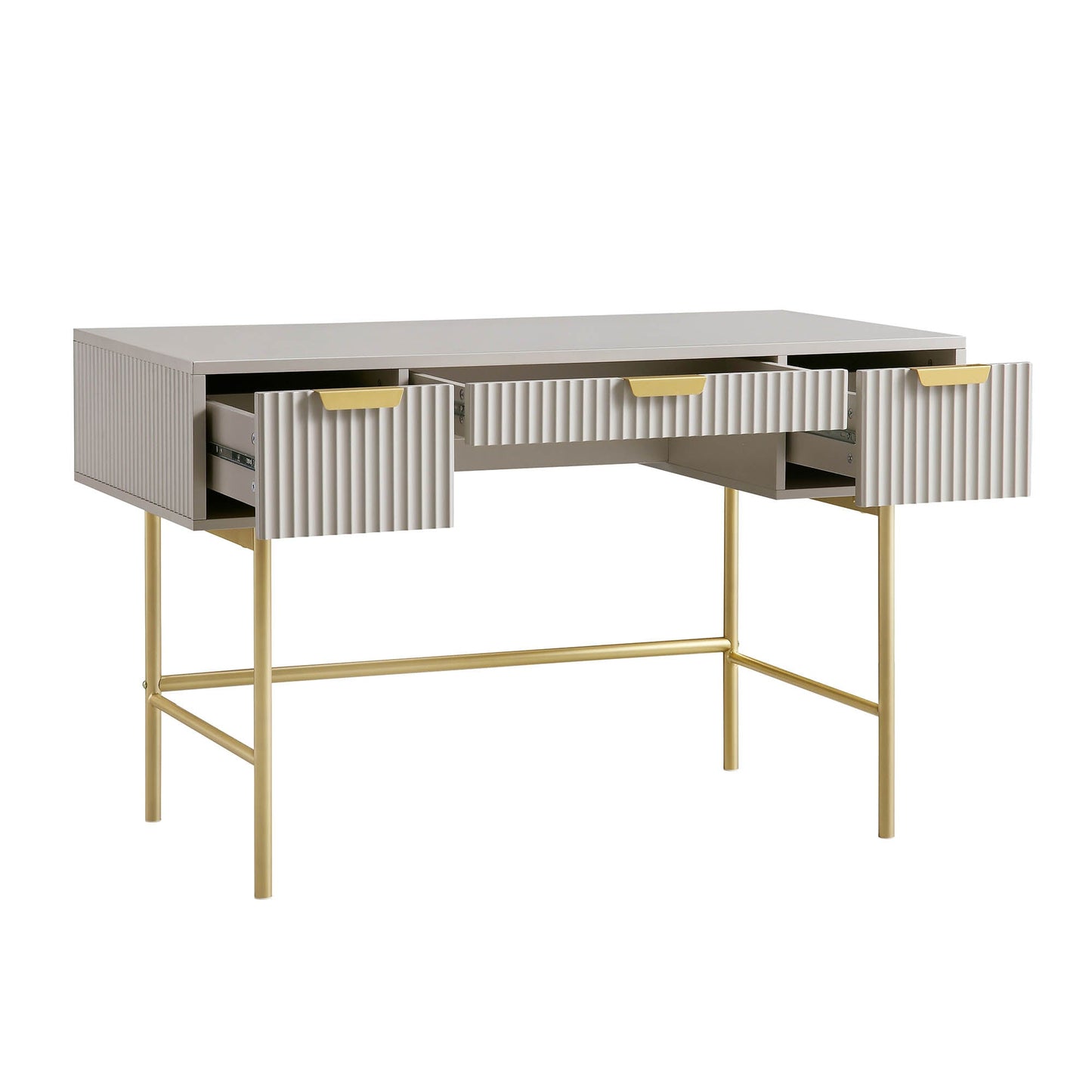 Richmond Ridged Dressing Table, Matte Taupe