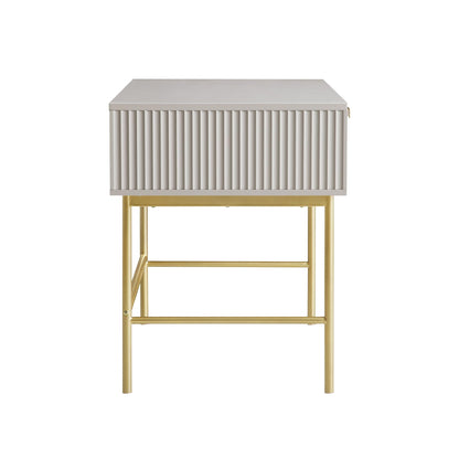 Richmond Ridged Dressing Table, Matte Taupe