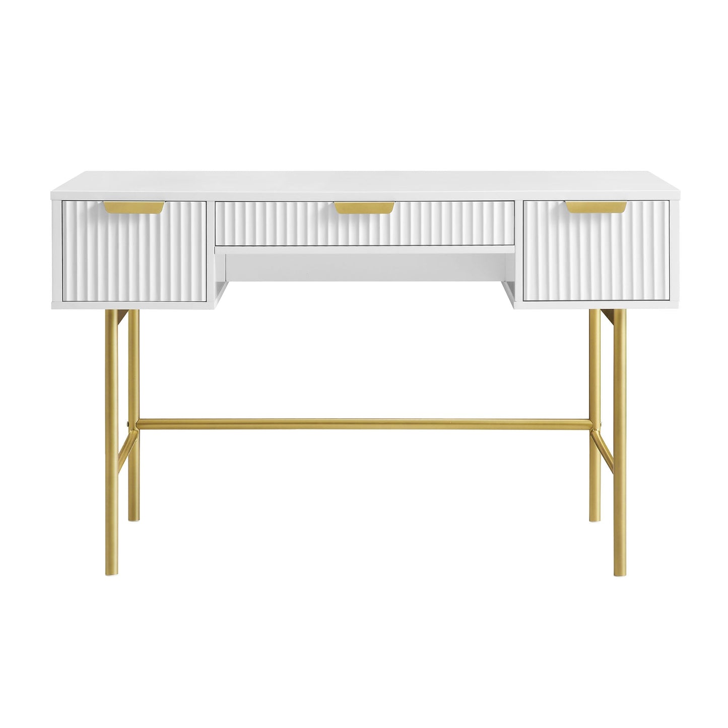 Richmond Ridged Dressing Table, Matte White